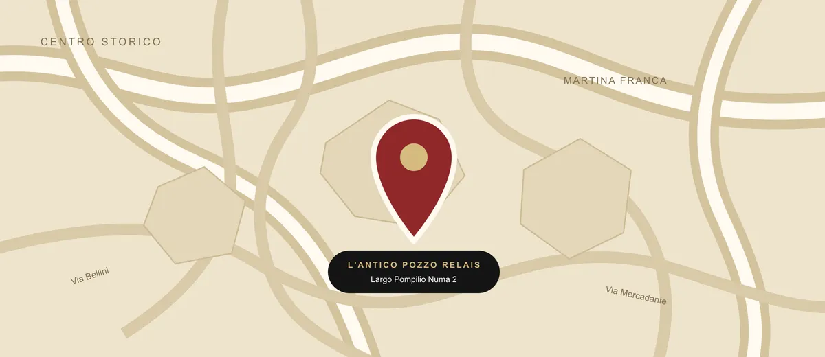 Mappa schematica: L'Antico Pozzo Relais, Largo Pompilio Numa 2, Martina Franca